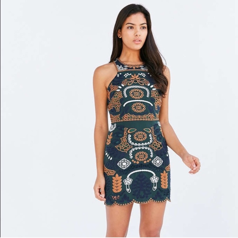 J.O.A. Embroidered tank dress
